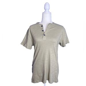 💜 NWT Rag & Bone Men’s Core Short Sleeve Henley Shirt in Fern (S)